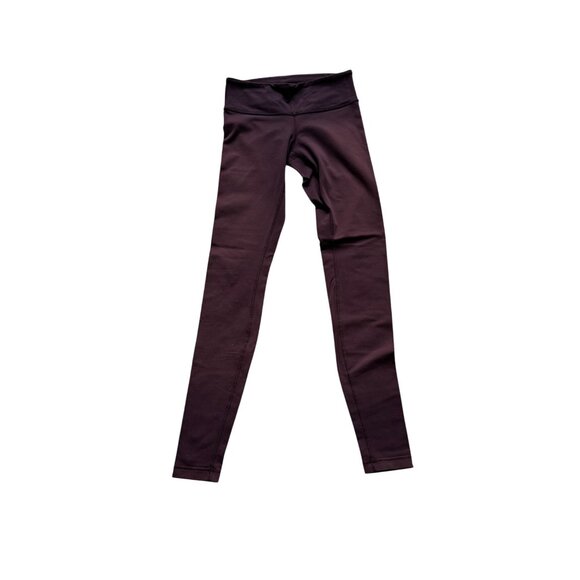 Lululemon Womens Dark Maroon Full-Length Leggings Size 4 - Picture 3 of 13